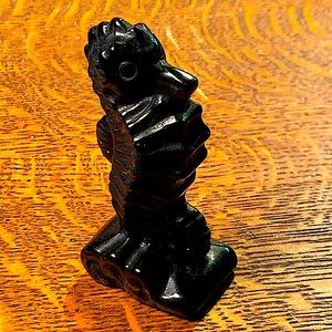 BLACK OBSIDIAN SEA HORSE